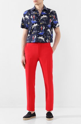 Мужские льняные брюки RALPH LAUREN красного цвета, арт. 798800234 | Фото 2 (Материал внешний: Лен; Длина (брюки, джинсы): Стандартные; Случай: Повседневный)