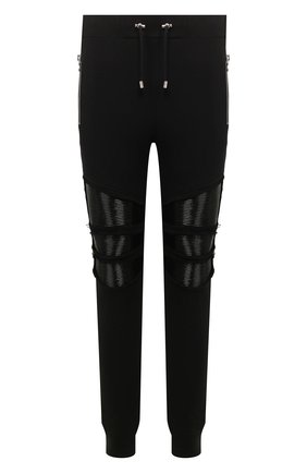 Мужской хлопковые джоггеры BALMAIN черного цвета по цене 71750 руб., арт. TH05593/I276 | Фото 1 Мужской хлопковые джоггеры BALMAIN черного цвета, арт. TH05593/I276 | Фото 1