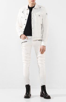 Мужские джинсы BALMAIN белого цвета по цене 89900 руб., арт. TH05442/Z624 | Фото 2 Мужские джинсы BALMAIN белого цвета, арт. TH05442/Z624 | Фото 2