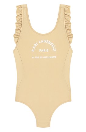 Детского слитный купальник KARL LAGERFELD KIDS золотого цвета по цене 7450 руб., арт. Z10071 | Фото 1 Детского слитный купальник KARL LAGERFELD KIDS золотого цвета, арт. Z10071 | Фото 1