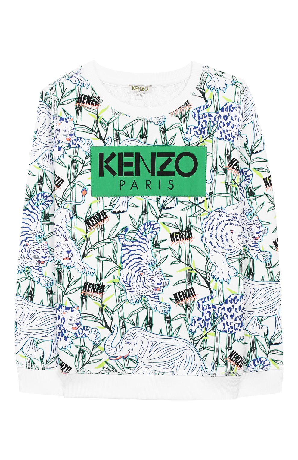 Детский хлопковый свитшот KENZO разноцветного цвета, арт. KQ15598 | Фото 1