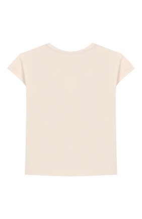 Детский хлопковая футболка SANETTA белого цвета, арт. 10004 18010 | Фото 2 (Материал внешний: Хлопок; Рукава: Короткие)