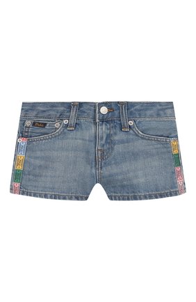 Детские джинсовые шорты POLO RALPH LAUREN голубого цвета по цене 5885 руб., арт. 312783742 | Фото 1 Детские джинсовые шорты POLO RALPH LAUREN голубого цвета, арт. 312783742 | Фото 1