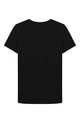 Детская хлопковая футболка BALMAIN черного цвета по цене 9300 руб., арт. 6M8741/MX030/4-10 | Фото 2 Детская хлопковая футболка BALMAIN черного цвета, арт. 6M8741/MX030/4-10 | Фото 2