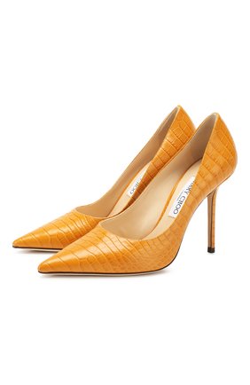 Женская кожаные туфли love 100 JIMMY CHOO желтого цвета по цене 49950 руб., арт. L0VE 100/CCL | Фото 1 Женская кожаные туфли love 100 JIMMY CHOO желтого цвета, арт. L0VE 100/CCL | Фото 1