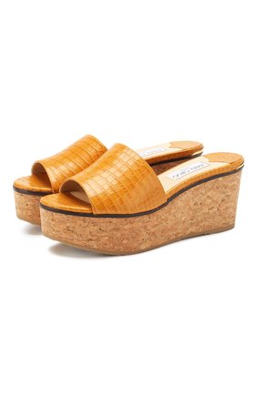 Женские кожаные мюли deedee 80 JIMMY CHOO желтого цвета по цене 35500 руб., арт. DEEDEE 80/CCL | Фото 1 Женские кожаные мюли deedee 80 JIMMY CHOO желтого цвета, арт. DEEDEE 80/CCL | Фото 1