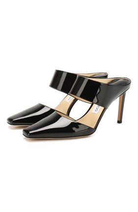 Женские кожаные мюли hawke 85 JIMMY CHOO черного цвета по цене 52100 руб., арт. HAWKE 85/S0P | Фото 1 Женские кожаные мюли hawke 85 JIMMY CHOO черного цвета, арт. HAWKE 85/S0P | Фото 1