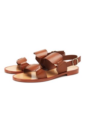 Женские кожаные сандалии SANTONI коричневого цвета по цене 37550 руб., арт. WHLK58718HI1TLGAC30 | Фото 1 Женские кожаные сандалии SANTONI коричневого цвета, арт. WHLK58718HI1TLGAC30 | Фото 1