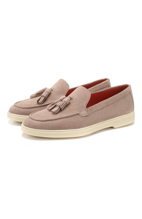Женские замшевые лоферы SANTONI серого цвета по цене 41250 руб., арт. WUYA58744TISCPYLE53 | Фото 1 Женские замшевые лоферы SANTONI серого цвета, арт. WUYA58744TISCPYLE53 | Фото 1
