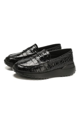 Женские кожаные пенни-лоферы TOD’S черного цвета по цене 32750 руб., арт. XXW80A00012WEN | Фото 1 Женские кожаные пенни-лоферы TOD’S черного цвета, арт. XXW80A00012WEN | Фото 1