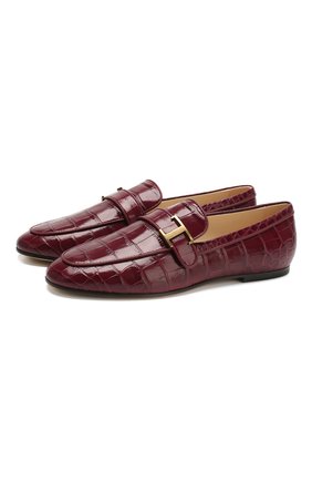 Женские кожаные лоферы TOD’S бордового цвета по цене 39000 руб., арт. XXW79A0CX60NWT | Фото 1 Женские кожаные лоферы TOD’S бордового цвета, арт. XXW79A0CX60NWT | Фото 1