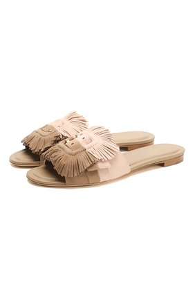 Женские замшевые шлепанцы TOD’S бежевого цвета по цене 35700 руб., арт. XXW37B0CP00HR0 | Фото 1 Женские замшевые шлепанцы TOD’S бежевого цвета, арт. XXW37B0CP00HR0 | Фото 1
