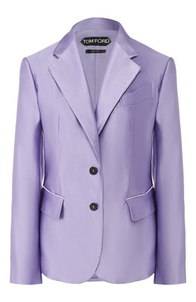 Женский шелковый жакет TOM FORD сиреневого цвета по цене 282500 руб., арт. GI2735-FAX671 | Фото 1 Женский шелковый жакет TOM FORD сиреневого цвета, арт. GI2735-FAX671 | Фото 1