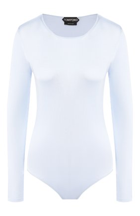 Женское боди из вискозы TOM FORD голубого цвета по цене 79400 руб., арт. B0K026-YAX252 | Фото 1 Женское боди из вискозы TOM FORD голубого цвета, арт. B0K026-YAX252 | Фото 1