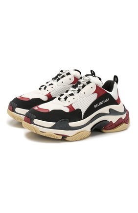 Женские комбинированные кроссовки triple s BALENCIAGA бордового цвета по цене 49875 руб., арт. 524039/W090M | Фото 1 Женские комбинированные кроссовки triple s BALENCIAGA бордового цвета, арт. 524039/W090M | Фото 1