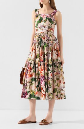 Женские кожаные шлепанцы bianca DOLCE & GABBANA коричневого цвета по цене 47600 руб., арт. CQ0249/AK295 | Фото 2 Женские кожаные шлепанцы bianca DOLCE & GABBANA коричневого цвета, арт. CQ0249/AK295 | Фото 2