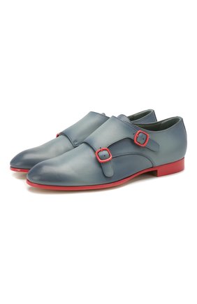 Женские кожаные монки SANTONI голубого цвета по цене 52450 руб., арт. WUSM56369BALS0SEZ95 | Фото 1 Женские кожаные монки SANTONI голубого цвета, арт. WUSM56369BALS0SEZ95 | Фото 1