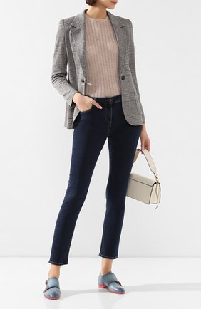 Женские кожаные монки SANTONI голубого цвета по цене 52450 руб., арт. WUSM56369BALS0SEZ95 | Фото 2 Женские кожаные монки SANTONI голубого цвета, арт. WUSM56369BALS0SEZ95 | Фото 2