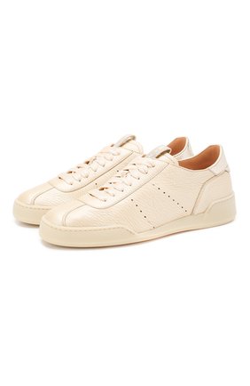 Женские кожаные кеды SANTONI золотого цвета по цене 31850 руб., арт. WBGY60680TIALI0X047 | Фото 1 Женские кожаные кеды SANTONI золотого цвета, арт. WBGY60680TIALI0X047 | Фото 1