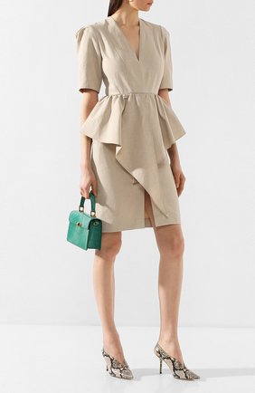 Женская кожаные туфли saise 85 JIMMY CHOO бежевого цвета по цене 52100 руб., арт. SAISE 85/NKE | Фото 2 Женская кожаные туфли saise 85 JIMMY CHOO бежевого цвета, арт. SAISE 85/NKE | Фото 2