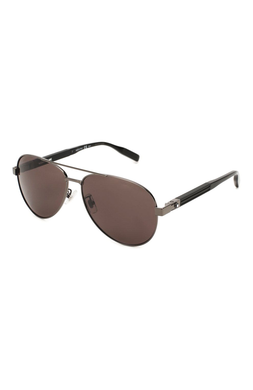 Женские солнцезащитные очки MONTBLANC черного цвета, арт. MB0032 001 | Фото 1