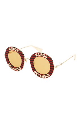 Женские солнцезащитные очки GUCCI красного цвета по цене 38700 руб., арт. GG0113 007 | Фото 1 Женские солнцезащитные очки GUCCI красного цвета, арт. GG0113 007 | Фото 1
