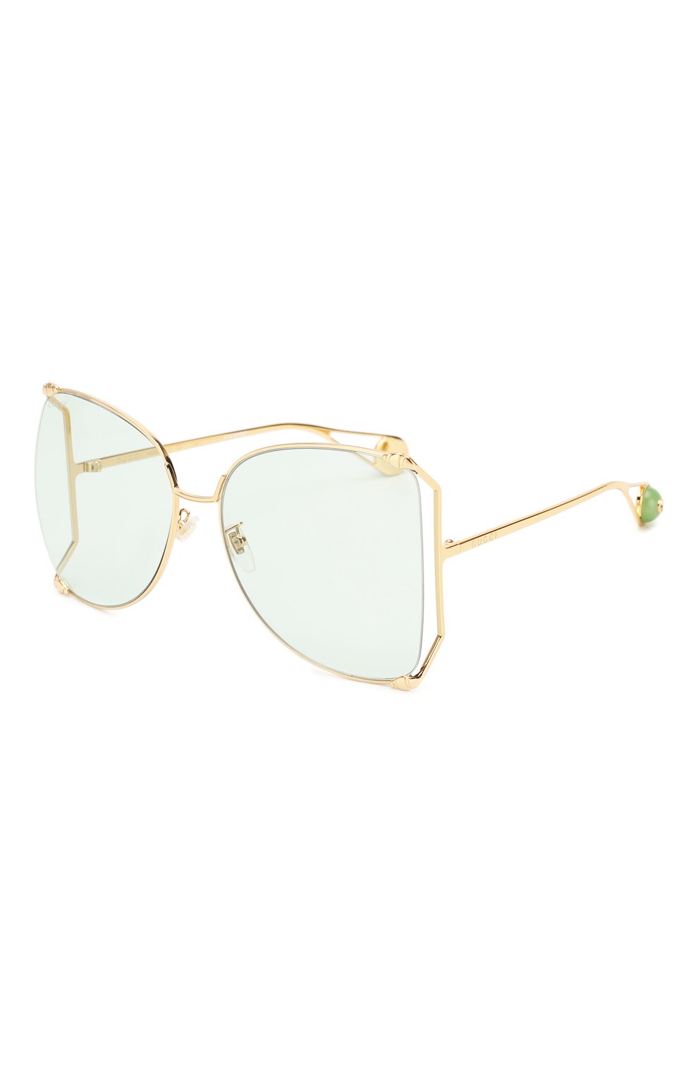 Женские солнцезащитные очки GUCCI голубого цвета, арт. GG0252 012 | Фото 1