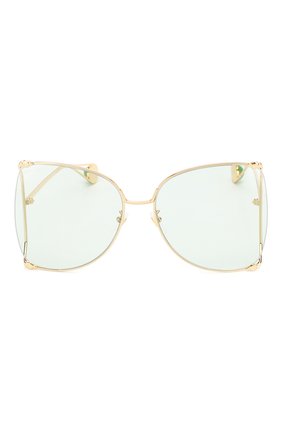 Женские солнцезащитные очки GUCCI голубого цвета по цене 38200 руб., арт. GG0252 012 | Фото 3 Женские солнцезащитные очки GUCCI голубого цвета, арт. GG0252 012 | Фото 3