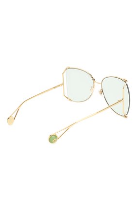 Женские солнцезащитные очки GUCCI голубого цвета по цене 38200 руб., арт. GG0252 012 | Фото 4 Женские солнцезащитные очки GUCCI голубого цвета, арт. GG0252 012 | Фото 4