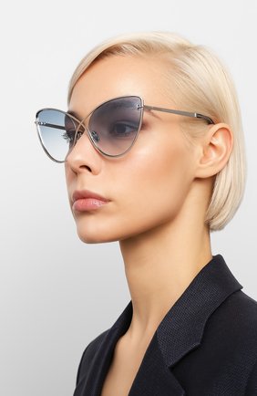Женские солнцезащитные очки TOM FORD голубого цвета по цене 26350 руб., арт. TF786 16X | Фото 2 Женские солнцезащитные очки TOM FORD голубого цвета, арт. TF786 16X | Фото 2