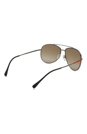 Женские солнцезащитные очки PRADA LINEA ROSSA серого цвета по цене 14500 руб., арт. 55US-5AV1X1 | Фото 5 Женские солнцезащитные очки PRADA LINEA ROSSA серого цвета, арт. 55US-5AV1X1 | Фото 5