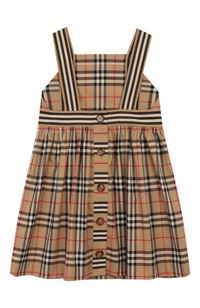 Детское хлопковый сарафан BURBERRY бежевого цвета по цене 21800 руб., арт. 8028459 | Фото 2 Детское хлопковый сарафан BURBERRY бежевого цвета, арт. 8028459 | Фото 2