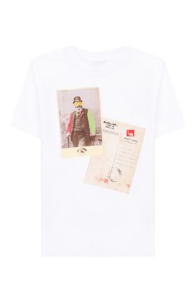 Детская хлопковая футболка BURBERRY белого цвета по цене 10600 руб., арт. 8026551 | Фото 1 Детская хлопковая футболка BURBERRY белого цвета, арт. 8026551 | Фото 1