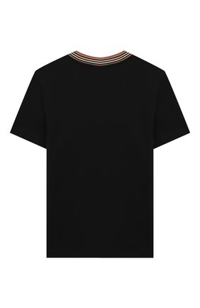 Детская хлопковая футболка BURBERRY черного цвета по цене 9720 руб., арт. 8026254 | Фото 2 Детская хлопковая футболка BURBERRY черного цвета, арт. 8026254 | Фото 2