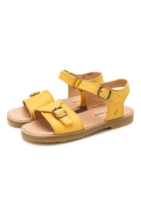 Детские кожаные сандалии PETIT NORD желтого цвета, арт. 2553/29-35 | Фото 1 (Материал внутренний: Натуральная кожа; Материал внешний: Кожа)