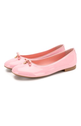Детские кожаные балетки DOLCE & GABBANA светло-розового цвета по цене 17800 руб., арт. D10341/A1328/37-39 | Фото 1 Детские кожаные балетки DOLCE & GABBANA светло-розового цвета, арт. D10341/A1328/37-39 | Фото 1