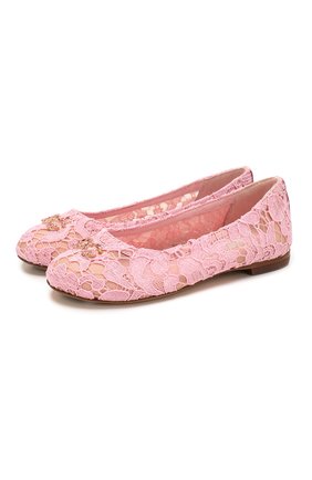 Детские балетки DOLCE & GABBANA розового цвета по цене 28100 руб., арт. D10430/AJ652/29-36 | Фото 1 Детские балетки DOLCE & GABBANA розового цвета, арт. D10430/AJ652/29-36 | Фото 1