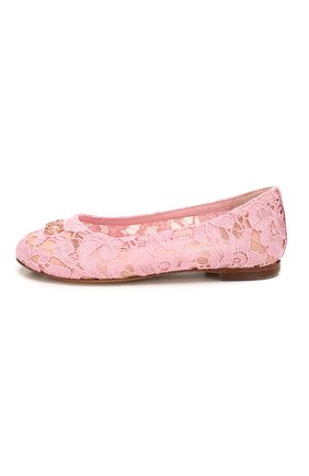 Детские балетки DOLCE & GABBANA розового цвета по цене 28100 руб., арт. D10430/AJ652/29-36 | Фото 2 Детские балетки DOLCE & GABBANA розового цвета, арт. D10430/AJ652/29-36 | Фото 2