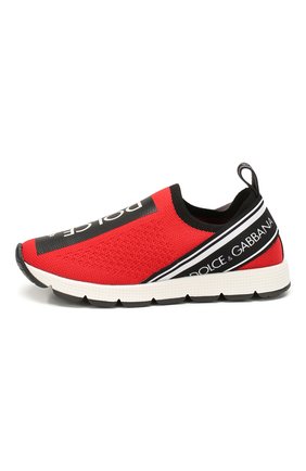 Детские кроссовки DOLCE & GABBANA красного цвета по цене 16200 руб., арт. D10723/AH677/24-28 | Фото 2 Детские кроссовки DOLCE & GABBANA красного цвета, арт. D10723/AH677/24-28 | Фото 2