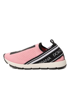 Детские кроссовки DOLCE & GABBANA розового цвета по цене 17650 руб., арт. D10723/AH677/29-36 | Фото 2 Детские кроссовки DOLCE & GABBANA розового цвета, арт. D10723/AH677/29-36 | Фото 2