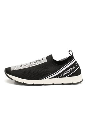 Детские кроссовки DOLCE & GABBANA черно-белого цвета по цене 23600 руб., арт. D10723/AZ259/24-28 | Фото 2 Детские кроссовки DOLCE & GABBANA черно-белого цвета, арт. D10723/AZ259/24-28 | Фото 2