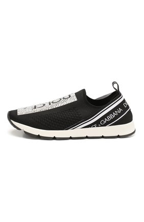 Детские кроссовки DOLCE & GABBANA черно-белого цвета по цене 28100 руб., арт. D10723/AZ259/37-39 | Фото 2 Детские кроссовки DOLCE & GABBANA черно-белого цвета, арт. D10723/AZ259/37-39 | Фото 2
