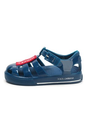 Детские босоножки DOLCE & GABBANA синего цвета по цене 14550 руб., арт. DN0115/AK498/19-28 | Фото 2 Детские босоножки DOLCE & GABBANA синего цвета, арт. DN0115/AK498/19-28 | Фото 2 (Материал внешний: Резина, Пластик; Региональные ограничения белый список (Axapta Mercury): RU)