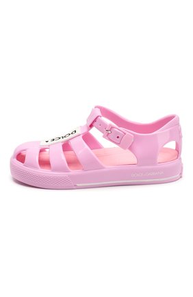 Детские босоножки DOLCE & GABBANA розового цвета по цене 8640 руб., арт. DN0115/AK498/29-36 | Фото 2 Детские босоножки DOLCE & GABBANA розового цвета, арт. DN0115/AK498/29-36 | Фото 2