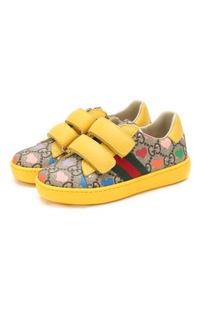 Детские кеды GUCCI желтого цвета по цене 18300 руб., арт. 463088/HYT30 | Фото 1 Детские кеды GUCCI желтого цвета, арт. 463088/HYT30 | Фото 1