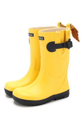 Детские сапоги резиновые AIGLE желтого цвета по цене 3310 руб., арт. 2433P2/W00DYP0P. | Фото 1 Детские сапоги резиновые AIGLE желтого цвета, арт. 2433P2/W00DYP0P. | Фото 1