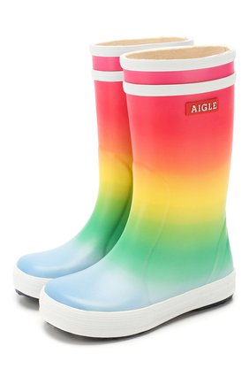 Детские сапоги резиновые AIGLE разноцветного цвета по цене 3365 руб., арт. 2500P3/L0LLY P0P KID | Фото 1 Детские сапоги резиновые AIGLE разноцветного цвета, арт. 2500P3/L0LLY P0P KID | Фото 1
