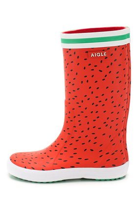 Детские сапоги резиновые AIGLE красного цвета по цене 3365 руб., арт. 382653/L0LLY P0P FUN | Фото 2 Детские сапоги резиновые AIGLE красного цвета, арт. 382653/L0LLY P0P FUN | Фото 2
