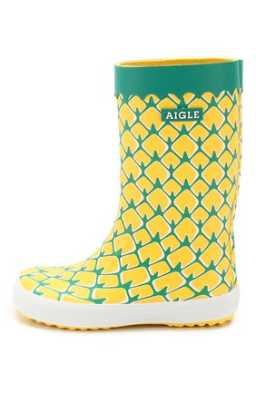 Детские сапоги резиновые AIGLE желтого цвета по цене 3365 руб., арт. 382662/L0LLY P0P FUN | Фото 2 Детские сапоги резиновые AIGLE желтого цвета, арт. 382662/L0LLY P0P FUN | Фото 2