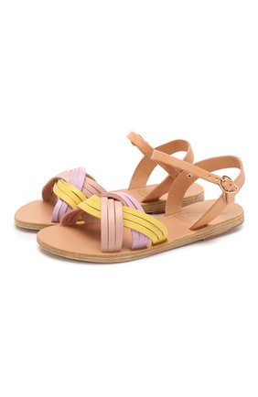 Детские кожаные босоножки ANCIENT GREEK SANDALS разноцветного цвета по цене 13100 руб., арт. ELECTRA/PALE MIX | Фото 1 Детские кожаные босоножки ANCIENT GREEK SANDALS разноцветного цвета, арт. ELECTRA/PALE MIX | Фото 1 (Материал внутренний: Натуральная кожа; Материал внешний: Кожа)